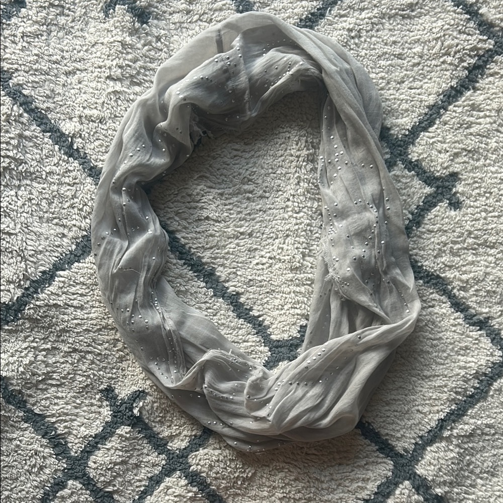 American Eagle Outfitters Gray Silver Scarf Wrap